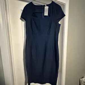 Grace Karin Elegant Navy Blue Midi Dress
